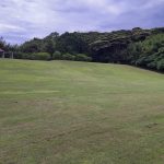 男女岳ダム公園の芝刈り