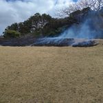 男女岳ダム公園の野焼き