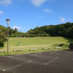 男女岳ダムの芝刈り